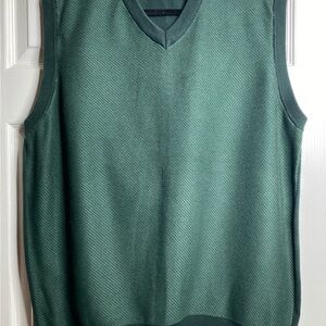 Chaps V-Neck Green Sweater Vest